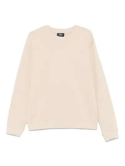 Apc Cotton Sweatshirt In Neutral