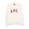 Apc A.p.c. Logo Printed Crewneck Sweatshirt In White