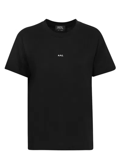 Apc Cotton T-shirt In Black