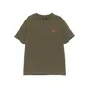 Apc Logo-embroidered Cotton-jersey T-shirt In Green