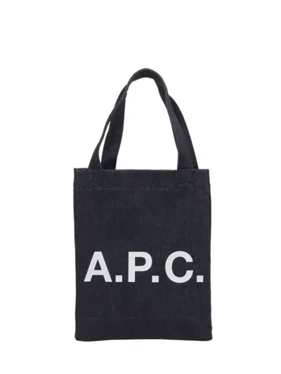Apc A.p.c. Cotton Tote Bag In Blue