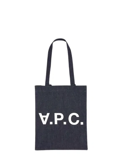 Apc A.p.c. Cotton Tote Bag In Blue