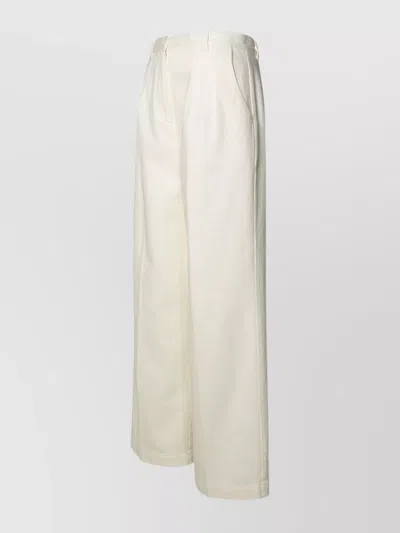 Apc Cotton Trousers Back Pockets In Neutral