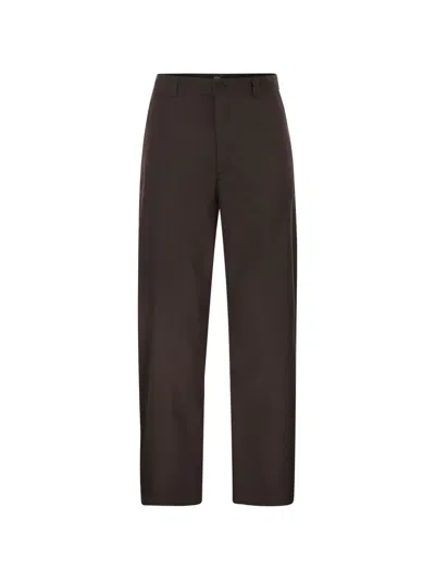 A.p.c. Essential Cotton Chino Trousers In Brown