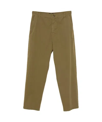 Apc Cotton Trousers In Green