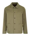 Apc A.p.c. Buttoned Oversized Shirt In Green
