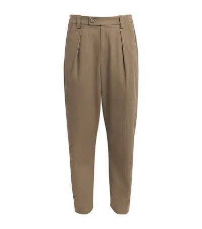 Apc Cotton-wool Renato Trousers In Brown