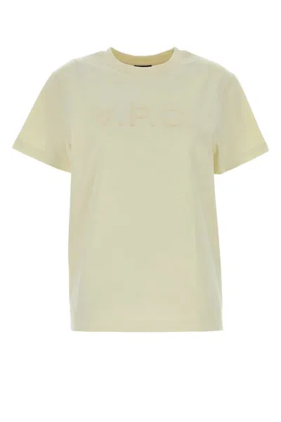 Apc A.p.c. Cream Cotton T Shirt In Neutral
