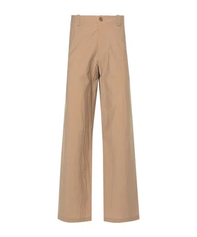 Apc Creased Tapered Trousers In Nude