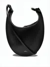 Apc Crescent-shaped Black Cowhide Tote Bag In Black