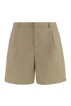 Apc A.p.c. Crew Cotton Bermuda Shorts In Beige