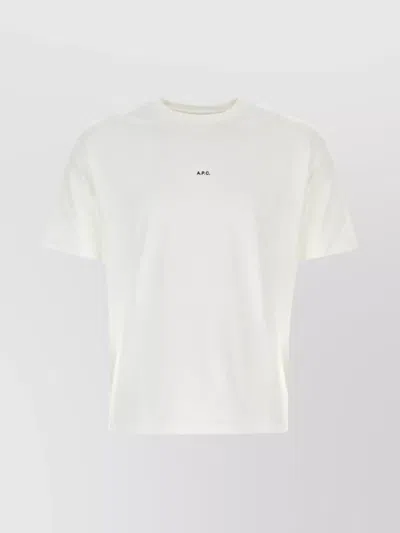 Apc Crew Neck Cotton T-shirt In White