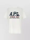 Apc Crew Neck Graphic Print Short Sleeves T-shirt