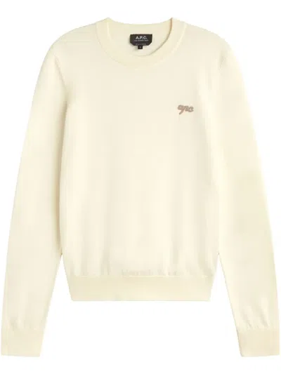 Apc Crew Neck Jumper In White