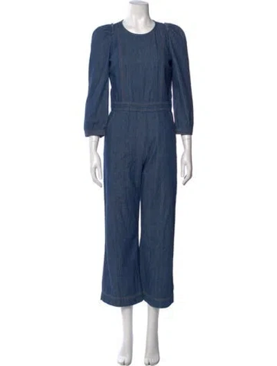 Pre-owned Apc Crew Neck Jumpsuit In Blue