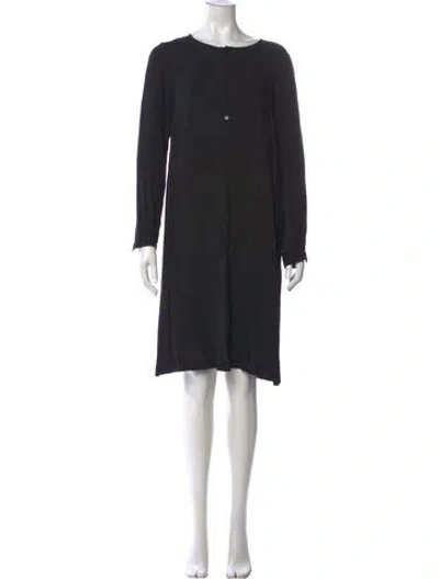 Pre-owned A.p.c. Crew Neck Knee-length Dress In Black