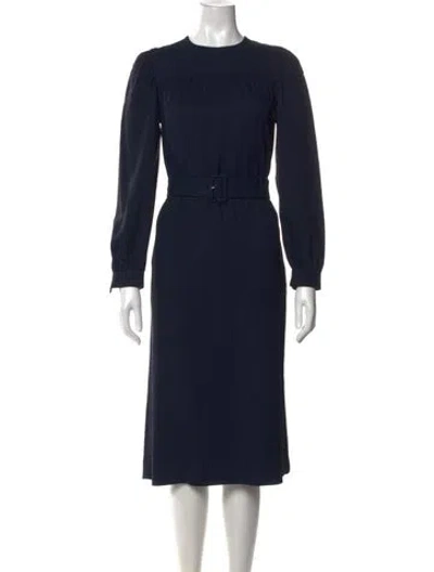 Pre-owned A.p.c. Crew Neck Knee-length Dress In Blue