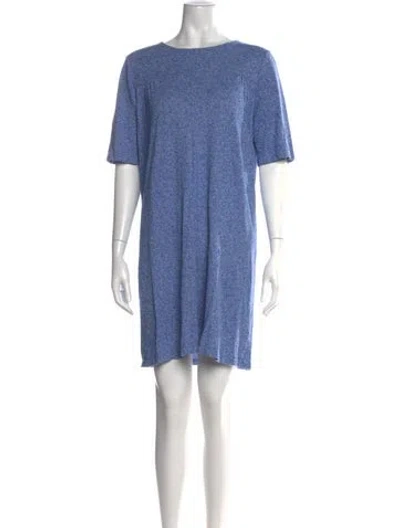 Pre-owned A.p.c. Crew Neck Knee-length Dress In Blue