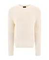 Apc Gaston Long-sleeved Crewneck Sweater In White