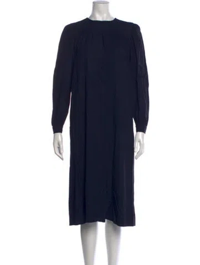 Pre-owned A.p.c. Crew Neck Long Dress In Blue