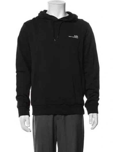 Pre-owned A.p.c. Crew Neck Long Sleeve Hoodie In Black