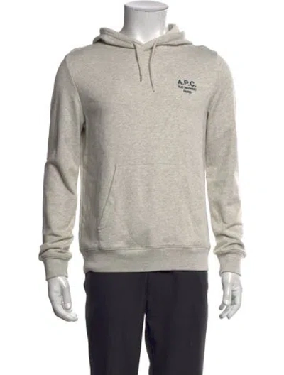Pre-owned A.p.c. Crew Neck Long Sleeve Hoodie In Grey