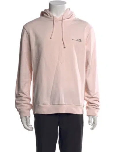 Pre-owned A.p.c. Crew Neck Long Sleeve Hoodie In Pink