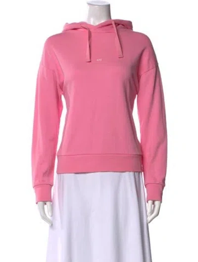 Pre-owned A.p.c. Crew Neck Long Sleeve Hoodie In Pink