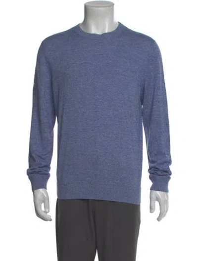 Pre-owned A.p.c. Crew Neck Long Sleeve Pullover In Blue