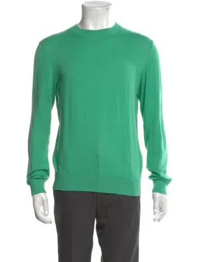 Pre-owned A.p.c. Crew Neck Long Sleeve Pullover In Green