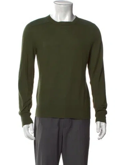 Pre-owned A.p.c. Crew Neck Long Sleeve Pullover In Green
