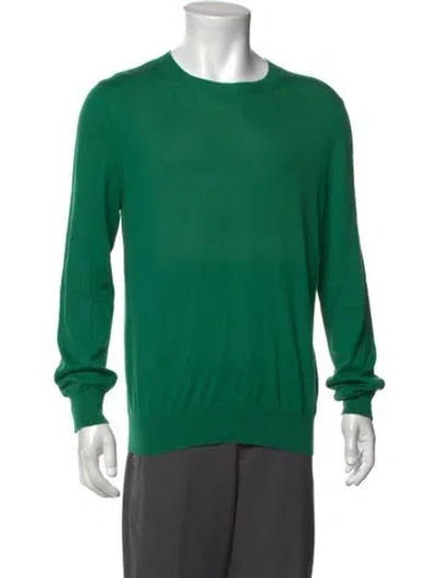 Pre-owned A.p.c. Crew Neck Long Sleeve Pullover In Green