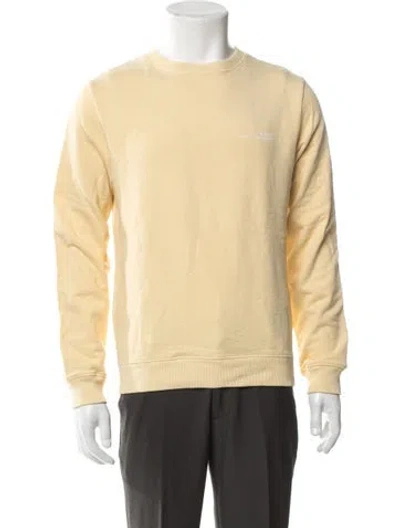 Pre-owned A.p.c. Crew Neck Long Sleeve Pullover In Yellow