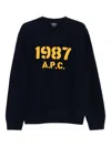 Apc Crew-neck Long-sleeve Sweater In Blue