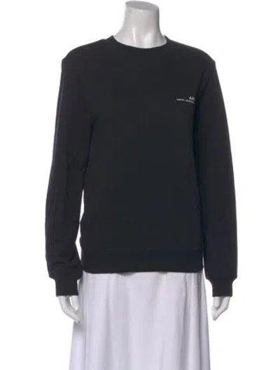 Pre-owned A.p.c. Crew Neck Long Sleeve Sweatshirt In Black