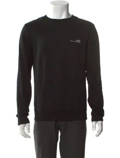 Pre-owned A.p.c. Crew Neck Long Sleeve Sweatshirt In Black