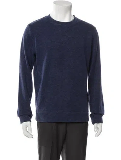 Pre-owned A.p.c. Crew Neck Long Sleeve Sweatshirt In Blue