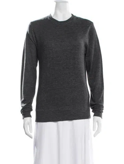 Pre-owned A.p.c. Crew Neck Long Sleeve Sweatshirt In Blue