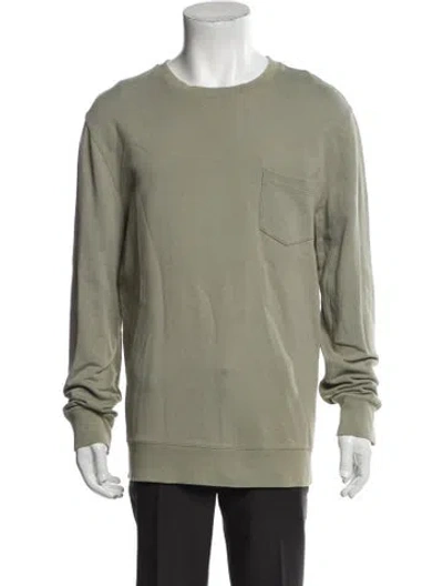 Pre-owned A.p.c. Crew Neck Long Sleeve Sweatshirt In Green