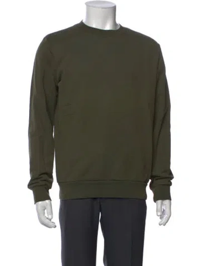Pre-owned A.p.c. Crew Neck Long Sleeve Sweatshirt In Green