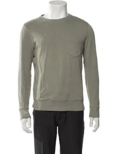 Pre-owned A.p.c. Crew Neck Long Sleeve Sweatshirt In Green