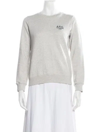 Pre-owned A.p.c. Crew Neck Long Sleeve Sweatshirt In Grey