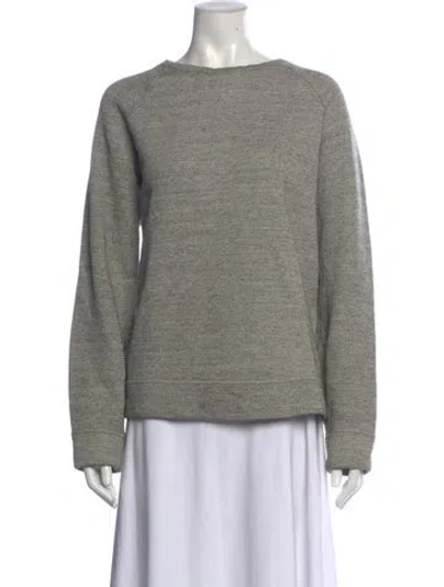 Pre-owned A.p.c. Crew Neck Long Sleeve Sweatshirt In Grey