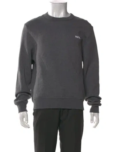 Pre-owned A.p.c. Crew Neck Long Sleeve Sweatshirt In Grey