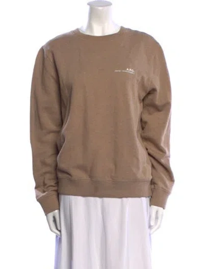 Pre-owned Apc Crew Neck Long Sleeve Sweatshirt In Neutral