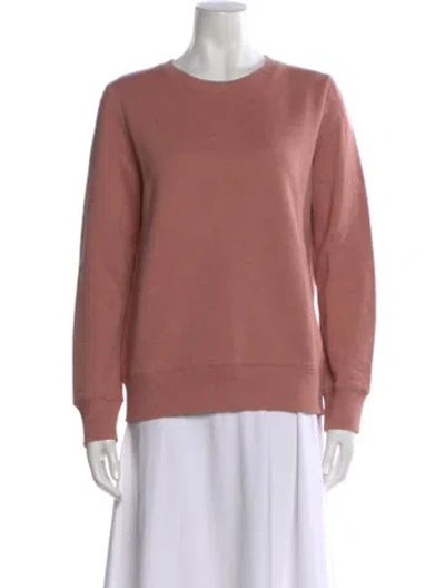 Pre-owned A.p.c. Crew Neck Long Sleeve Sweatshirt In Pink