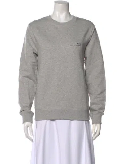 Pre-owned Apc Crew Neck Long Sleeve Sweatshirt W/ Tags In Gray