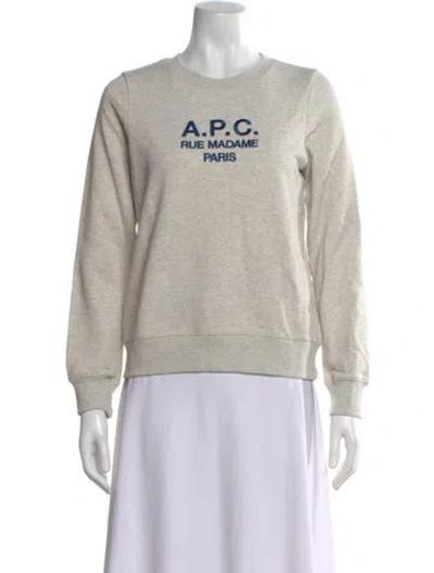 Pre-owned A.p.c. Crew Neck Long Sleeve Sweatshirt W/ Tags In Gray