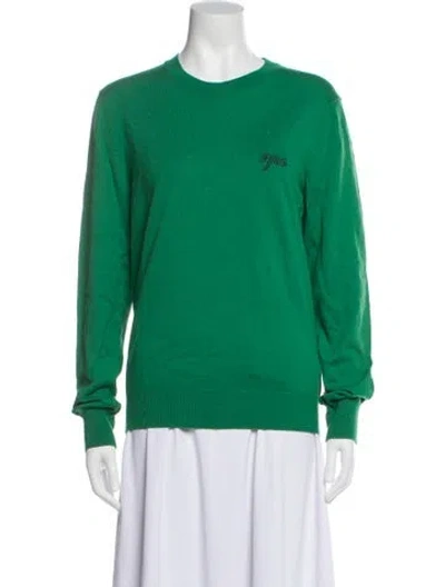 Pre-owned A.p.c. Crew Neck Long Sleeve Top In Green