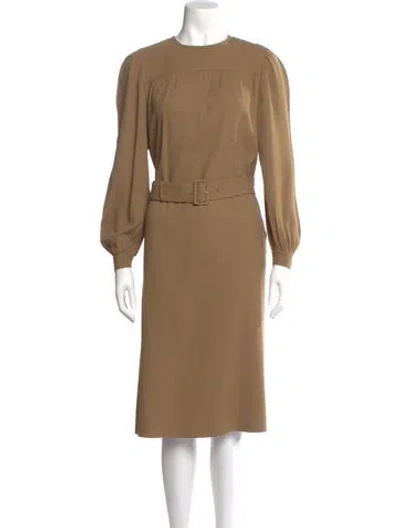 Pre-owned Apc Crew Neck Midi Length Dress In Neutral